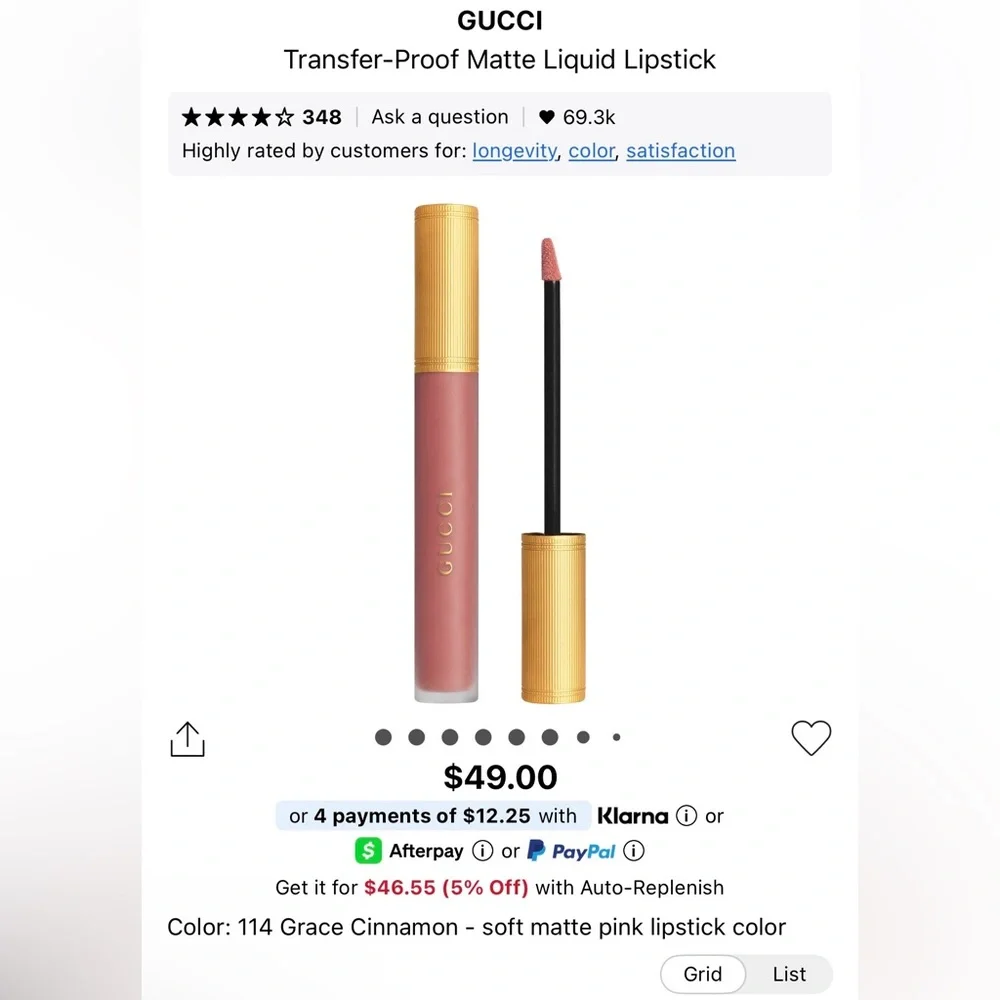Gucci Rouge à Lèvres Liquid Matte Lipstick in Shade 114 Grace Cinnamon
